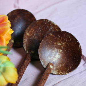 Handmade Coconut Shell Serving Spoon – Large